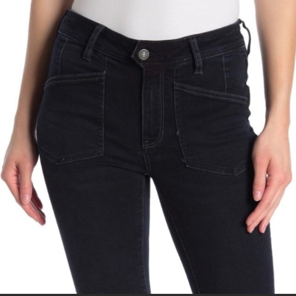 *** SOLD Free People We the Free Ivy Mid Rise Skinny Jeans in seal blue NWT - Picture 3 of 9